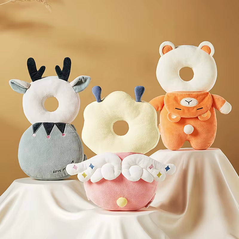 Baby Head Protector Backpack Soft Cartoon Baby Pillows Pad Cushion Head Security Protection Crawl Walk Toddler Headrest