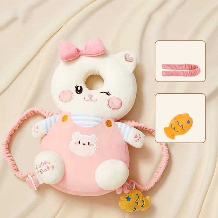 Baby Head Protector Backpack Soft Cartoon Baby Pillows Pad Cushion Head Security Protection Crawl Walk Toddler Headrest